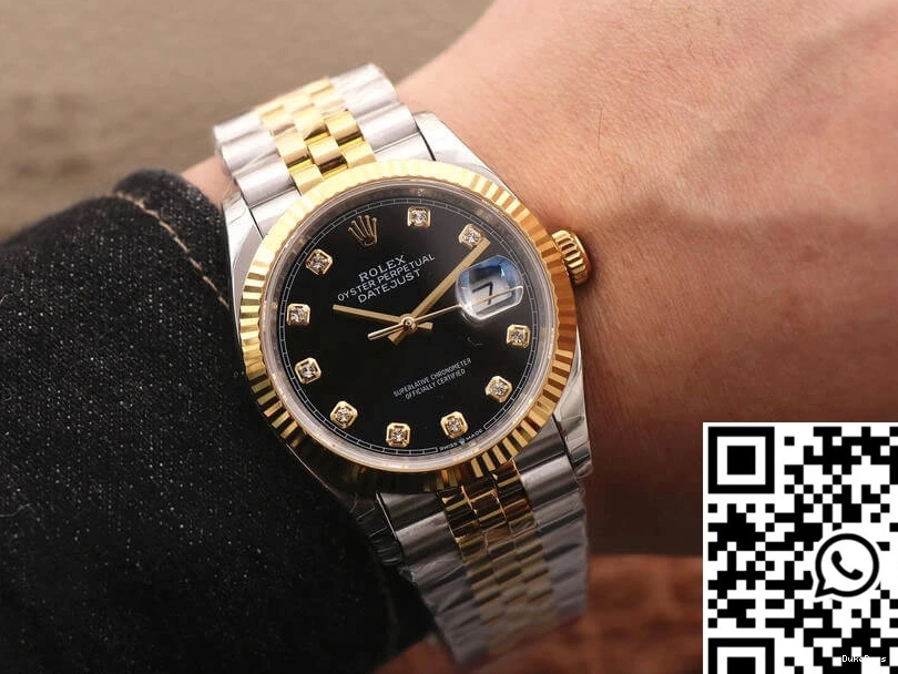Diamond M126233-0021 EW Factory Rolex Black Datejust Dial 0829